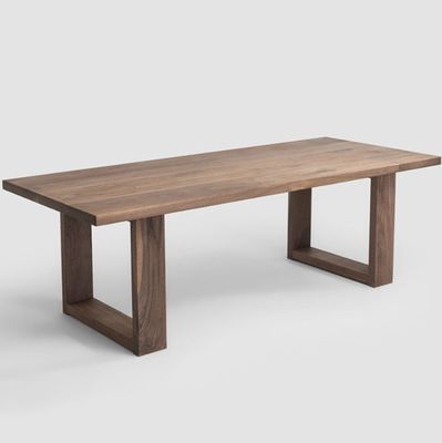 Asiento de lujo japonés Muebles de comedor Mesa rectangular de madera maciza Mesa de comedor sin villa plegada para villa