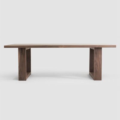 Asiento de lujo japonés Muebles de comedor Mesa rectangular de madera maciza Mesa de comedor sin villa plegada para villa