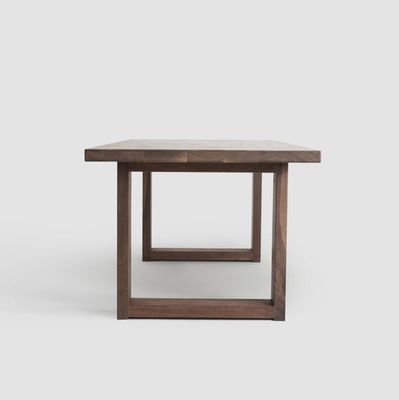 Asiento de lujo japonés Muebles de comedor Mesa rectangular de madera maciza Mesa de comedor sin villa plegada para villa