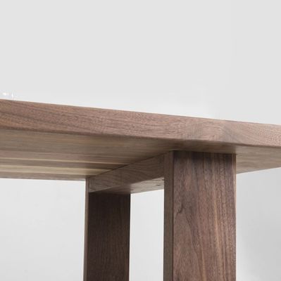 Asiento de lujo japonés Muebles de comedor Mesa rectangular de madera maciza Mesa de comedor sin villa plegada para villa