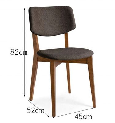 Silla de comedor de madera sólida de diseño moderno con embalaje de correo y estilo de lujo