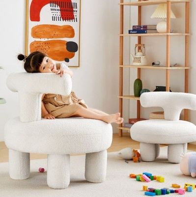 Sofá de comedor de madera maciza silla en estilo de lana nórdica moderna para sala de espera y comedor