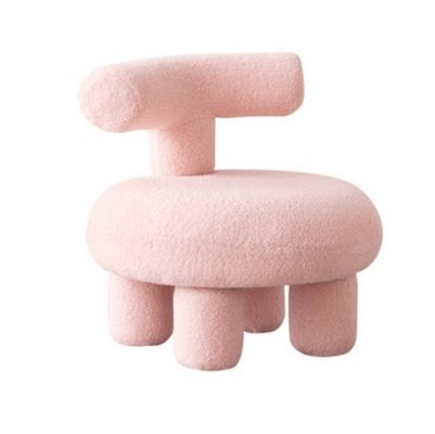 Sofá de comedor de madera maciza silla en estilo de lana nórdica moderna para sala de espera y comedor