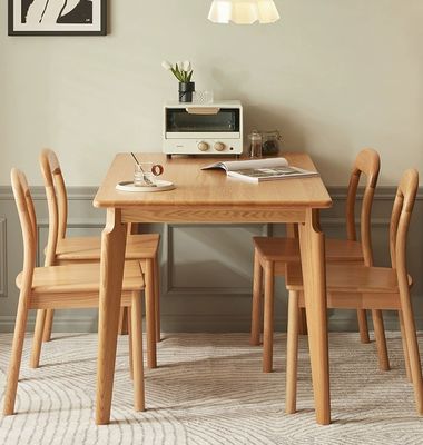 Tabla de comedor y silla de comedor de madera de estilo nórdico para muebles de hogar modernos