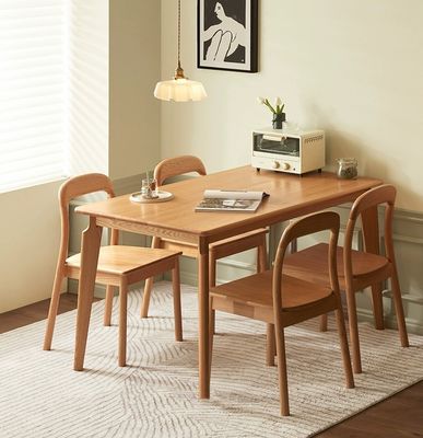Tabla de comedor y silla de comedor de madera de estilo nórdico para muebles de hogar modernos