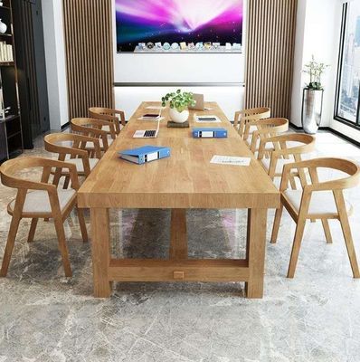 Moderno de lujo nórdico Restaurante Restaurante Muebles de comedor Conjunto de muebles robusto de pinos Material de cubierta para el hogar Mesa de comedor de madera