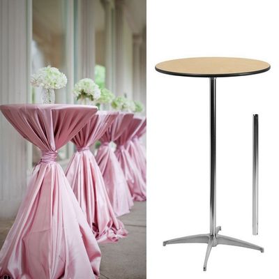 Mesas de madera alta Bar de cócteles Mesa plegable comedor con acabado de madera sólida Nitrolacquer