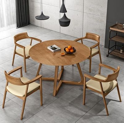Nitrolacquer acabado estilo nórdico mesa de comedor de madera maciza con NO diseño plegado y muebles de comedor