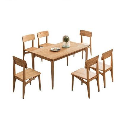 Muebles de mesa y silla de madera de mesa y silla de comedor de estilo nórdico moderno con diseño