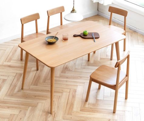 Muebles de mesa y silla de madera de mesa y silla de comedor de estilo nórdico moderno con diseño