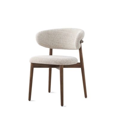 Silla de comedor nórdica moderna en madera maciza y cuero de lujo Cuero PU para comodidad del comedor