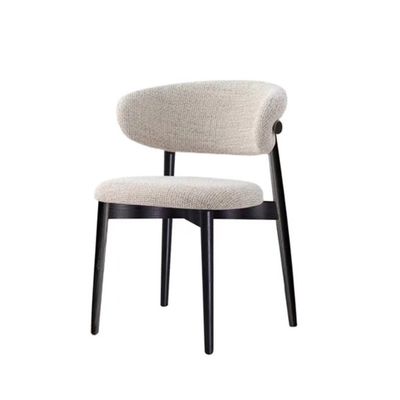 Silla de comedor nórdica moderna en madera maciza y cuero de lujo Cuero PU para comodidad del comedor