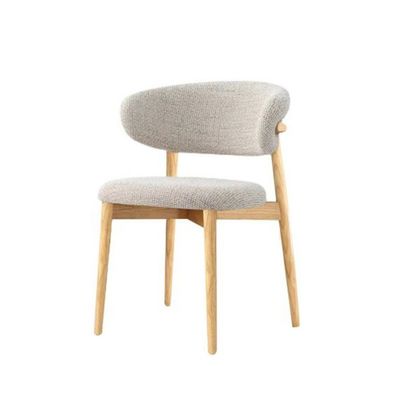 Silla de comedor nórdica moderna en madera maciza y cuero de lujo Cuero PU para comodidad del comedor