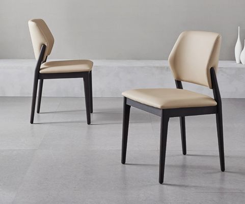 Actualice su mobiliario de comedor con estilo nórdico moderno silla de comedor tapizada en cuero PU