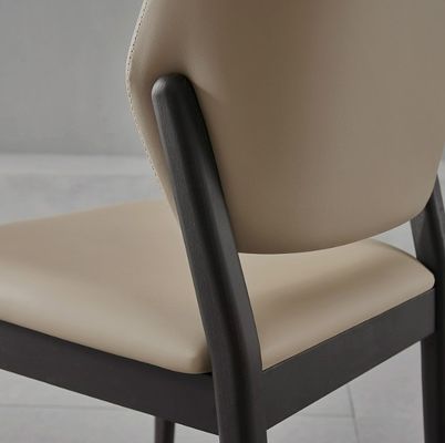 Actualice su mobiliario de comedor con estilo nórdico moderno silla de comedor tapizada en cuero PU