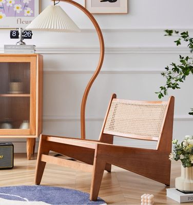 Diseño moderno Sillones de salón de ocio Muebles de madera Sillones de sala de estar con marco de roble natural Sillón de madera de ratán