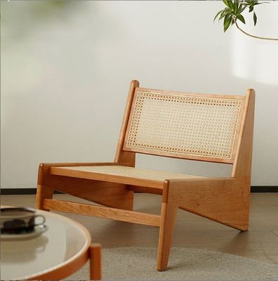 Diseño moderno Sillones de salón de ocio Muebles de madera Sillones de sala de estar con marco de roble natural Sillón de madera de ratán