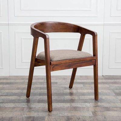 Silla de madera natural/de nuez moderna, sencilla para el hogar, comedor, bar, silla de cuero de PU para la venta