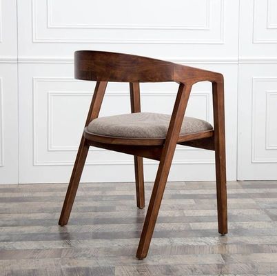 Silla de madera natural/de nuez moderna, sencilla para el hogar, comedor, bar, silla de cuero de PU para la venta