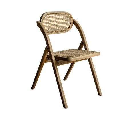 Silla plegable de ratán para comidas de oficina y bodas NO Estilo de madera sólida plegada