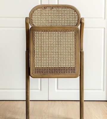 Silla plegable de ratán para comidas de oficina y bodas NO Estilo de madera sólida plegada