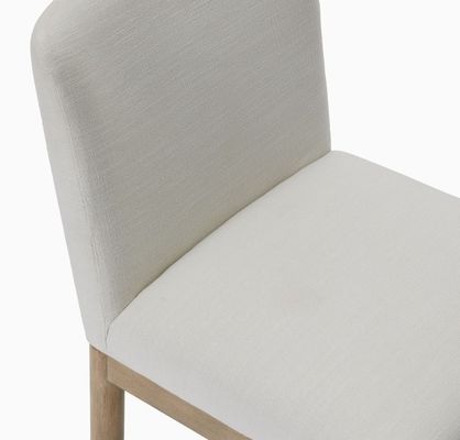 Muebles para el hogar modernos Café Tejido tapizado Silla de comedor de madera resistente con construcción resistente