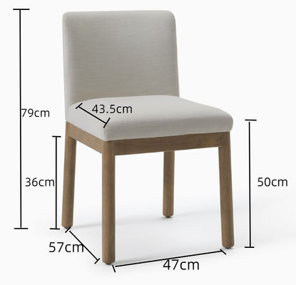 Muebles para el hogar modernos Café Tejido tapizado Silla de comedor de madera resistente con construcción resistente
