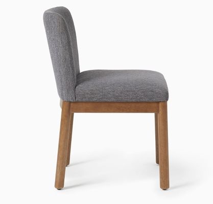 Muebles para el hogar modernos Café Tejido tapizado Silla de comedor de madera resistente con construcción resistente