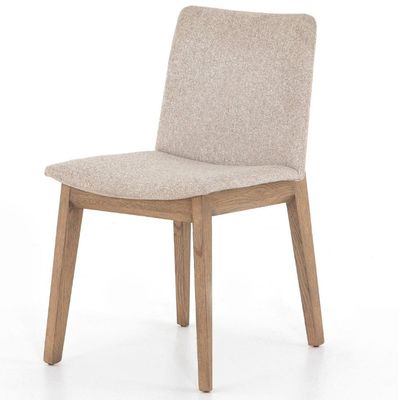 Madera natural de madera sólida Recreación de la oficina trasera de la casa Tapicería de estilo nórdico Silla de comedor para la escuela