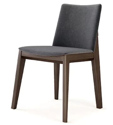Madera natural de madera sólida Recreación de la oficina trasera de la casa Tapicería de estilo nórdico Silla de comedor para la escuela