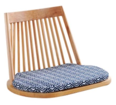 Silla de comedor de madera maciza con asientos en el suelo natural y diseño moderno de respaldo de asiento Tatami