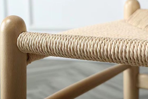 Fabrica de cuero PU de madera sólida resistente y versátil Muestra de ratán de plástico natural con acabado de nitrolaca