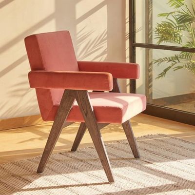 Silla de cubierta extraíble de sala de estar de tela de cafetería silla tapizada silla de madera silla de comedor de marco silla de café silla de sofá