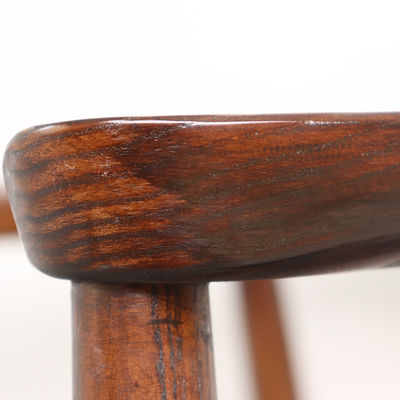 Sillón presidencial de madera de ceniza sólida de diseño nórdico para muebles de restaurante