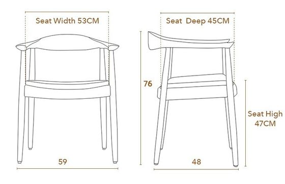 Sillón presidencial de madera de ceniza sólida de diseño nórdico para muebles de restaurante