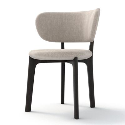 Silla de comedor moderna de madera sólida estilo crema para muebles de comedor minimalistas