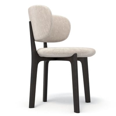 Silla de comedor moderna de madera sólida estilo crema para muebles de comedor minimalistas