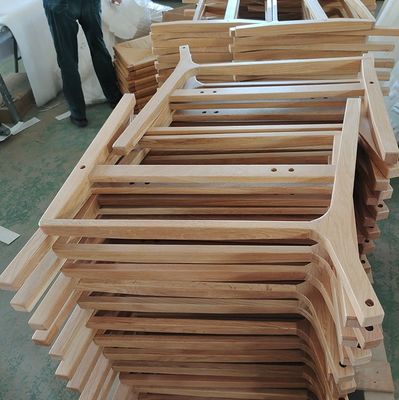 Diseño natural de madera de roble tejido de cordón de reposabrazos de sofá sillas para cocina muebles de madera maciza en estilo de cocina