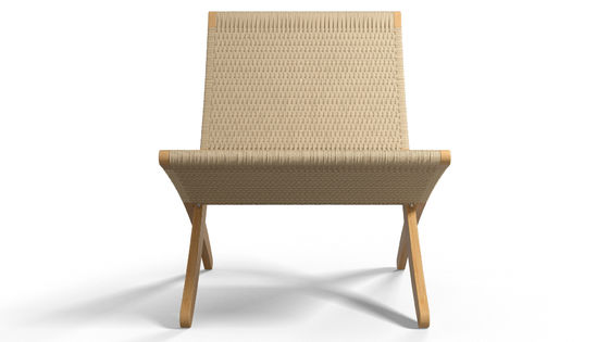 Silla de comedor salón nórdico silla de madera sólida diseño clásico cuerda tejida no plegable