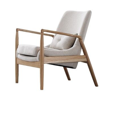 Muebles de salón sillas de madera resistentes sofá con reposabrazos y cojines tapizados