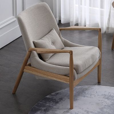 Muebles de salón sillas de madera resistentes sofá con reposabrazos y cojines tapizados