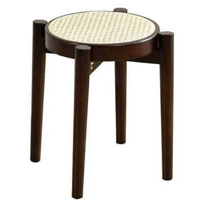 Cadro de madera de caucho Popular silla de comedor de rattan de madera para restaurante de madera maciza
