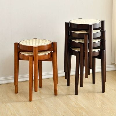 Cadro de madera de caucho Popular silla de comedor de rattan de madera para restaurante de madera maciza