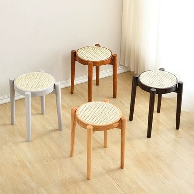 Cadro de madera de caucho Popular silla de comedor de rattan de madera para restaurante de madera maciza