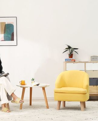 Diseño moderno de la cubierta de tejido de madera sólida sillón para el salón sofá silla