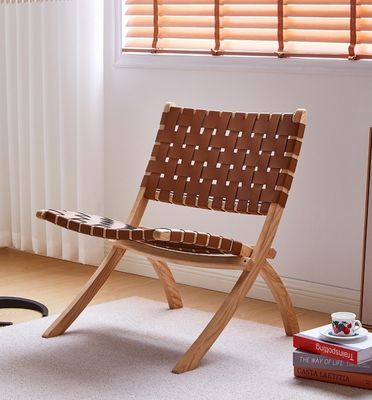 Silla de sala de estar de madera natural tejida con cordón La combinación perfecta de estilo y función en Londres
