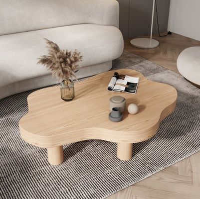 Mesa de diseño sencillo para Parque de té y café Muebles de sala de estar de madera sólida occidental