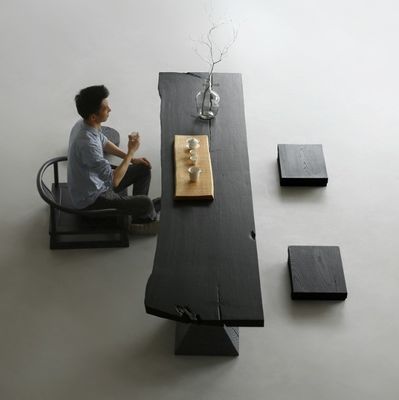 Diseño japonés Comedor de madera maciza Sala de estar Restaurante sillas de nitrolacquer personalizadas acabado para muebles