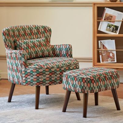 Sillones de brazo de madera para muebles de sala de estar de diseño americano moderno Silla de ocio de madera maciza