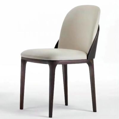 Muebles de restaurante silla de comedor de madera moderna con diseño nórdico y asiento tapizado
